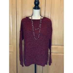 Lauren Ralph Lauren Jeans Women’s M Red Marveled Knit Long Sleeve Sweater